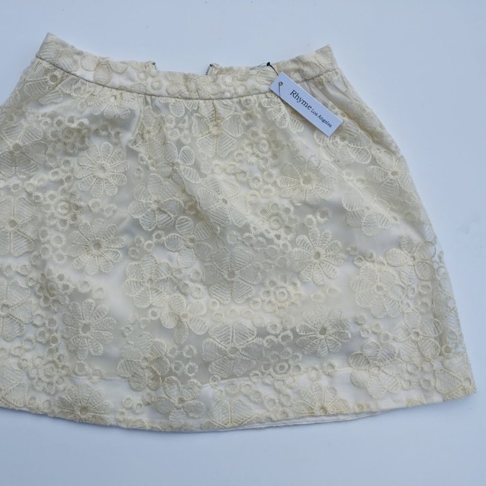 White floral skirt